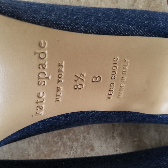 Kate Spade New York Denim Blue Women's Heels Size 8 1/2 B - Picture 10 of 13